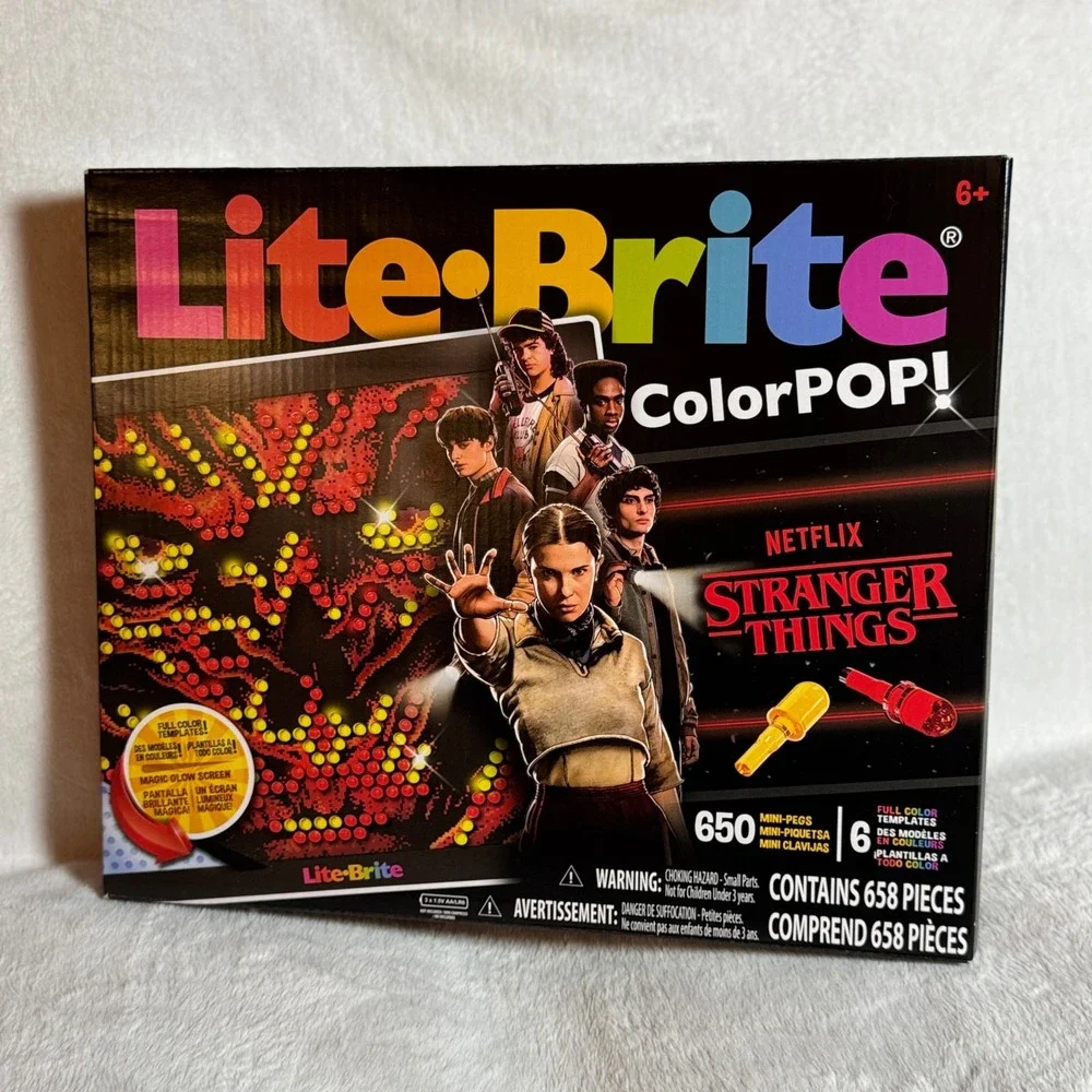 NETFLIX Stranger‎ Things Lite-Brite Glow Screen ColorPop 650 Pegs NEW Hasbro